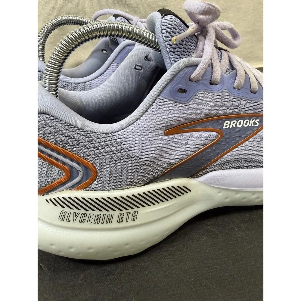 Brooks Glycerin GTS 21 Women 9.5 Purple Running Shoes Support Cushioning Sneaker